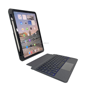 Nhà máy từ bút chì sạc PU + TPU + ABS trường hợp USB-C không dây <span class=keywords><strong>Touchpad</strong></span> Backlit bàn phím cho New iPad - Product Image 5