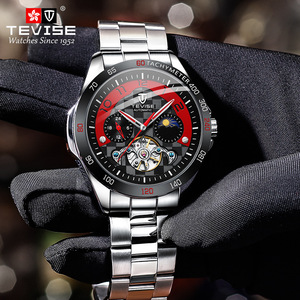 Mechanical Watch with Stainless Steel Bracelet, Large Dial, Tourbillon, 30M Water-resistant Wristwatch - Product Image 6
