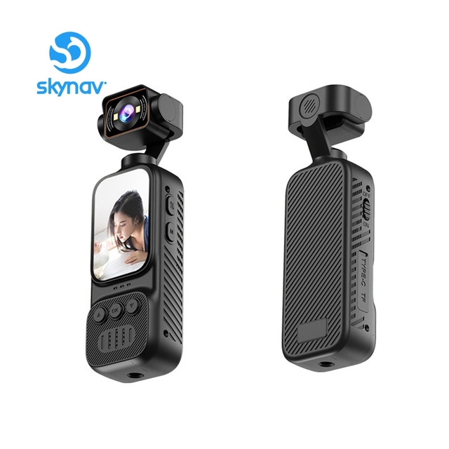 4K Ultra HD Pocket Action Camera with WiFi Hotspot and 180-degree Rotating Lens, Suitable for Vlogging, Sports, and Travel