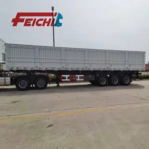 FEICHI marka tri-aks madencilik damper yan damperli/arka damper yarı römork 50-100ton DAMPERLİ KAMYON satılık