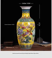 P416 Vas Keramik Antik Tradisional Grosir Warna Enamel Hiasan Dekoratif Vas Porselen untuk Dekorasi Pernikahan dan Rumah