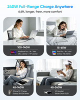 SUNGUY 240W PD USB C Kabel Data Tipe C Pengisian Cepat Kabel Daya USB C chargeur de téléphone untuk Penggunaan Ponsel Laptop dan Mobil