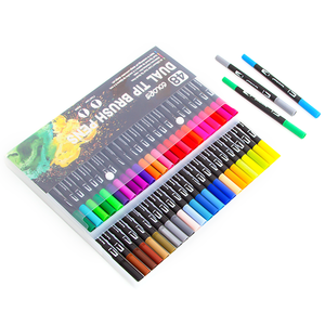 <span class=keywords><strong>Set</strong></span> di <span class=keywords><strong>pennarelli</strong></span> per pennelli ad acquerello a doppia punta per schizzi <span class=keywords><strong>professionali</strong></span> - Product Image 1