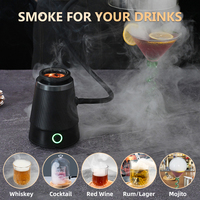 Machine à Fumée à Bulles pour Cocktails et Aliments Charge USB Infuseur Électrique de Fumée Outils de Bar pour Maison et Extérieur
