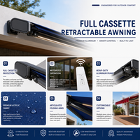 Auvent rétractable de luxe en aluminium sur mesure pour patio et jardin, grande taille, fabriqué en usine OEM