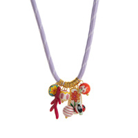 Collier Pendentif Fleur Vintage en Cuivre Multi-perles Motif Croix - Chaîne de Perles Unisexe pour Femme avec Électroplaqué Sous Vide