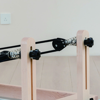 Reformer Pilates Professionnel en Bois, Pliable, Portable, Réglable, pour Studio Commercial et Entraînement Corporel en Salle de Sport