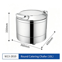 Chauffe-Plats Électrique Professionnel en Acier Inoxydable Argenté pour Buffet et Présentation de Plats Chauds en Restaurant
