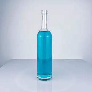 Lüks 750ml buzlu cam şişe ekstra süper Flint Gin votka Tequila viski brendi cam alkol şişe