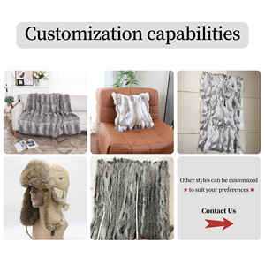 <span class=keywords><strong>Pelliccia</strong></span> di Coniglio Vera 45x35cm, Pezzo di <span class=keywords><strong>Pelliccia</strong></span> Naturale Ultra Morbida e Soffice per Cappelli, Pompon, Rifiniture di Abbigliamento, Decorazioni per la Casa e Artigianato - Product Image 3