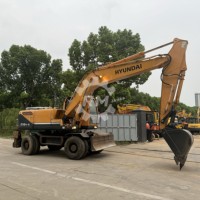 Excavatrice sur pneus d'occasion HYUNDAI R210W-9, 21 tonnes, pour travaux d'infrastructure, matériel de terrassement, fournisseur R210W-9S R210WVS R210W-7