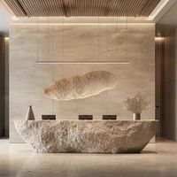 YS-0401 Bureau d'accueil de luxe en fibre de verre blanc avec éclairage LED, personnalisé pour les bureaux et salons de beauté, mobilier de spa, article très demandé