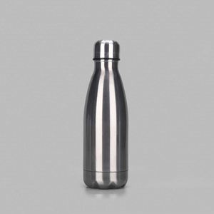 Stainless Steel Vacuum Insulated Water Bottle Minimalist Design Travel Use Double Wall <b>Thermos</b> White And Silver Colors - Product Image 2
