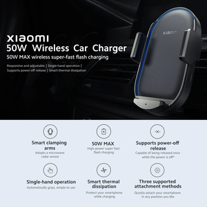 <span class=keywords><strong>Cargador</strong></span> Inalámbrico para Auto <span class=keywords><strong>Xiaomi</strong></span> de 50W Máx., Soporte para Teléfono con Carga Rápida QC4.0 y Sujeción Automática con Disipación Térmica - Product Image 2