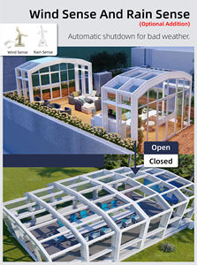 "Rétractable <span class=keywords><strong>Automatique</strong></span> Multifonction Verre Aluminium Grand Espace Piscine Couverture Commercial Extérieur <span class=keywords><strong>Solarium</strong></span> Sunroom" - Product Image 6