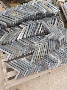 Briques d'angle décoratives murales en argile frittée massique, grise vieillie, style traditionnel, effet sculpture, garantie 5 ans et plus - Product Image 4