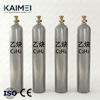 Gaz acétylène UN1001 C2H2 Pureté 99,9% Bouteille de gaz haute pression 40L 50L pour usage industriel Logo personnalisé par KAIMEI