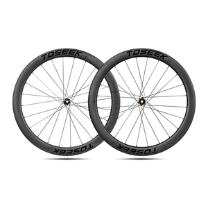 Jeu de roues en carbone personnalisé TOSEEK 700c, jantes en fibre de carbone de haute qualité 38/50/58*28mm, roues de vélo de compétition pour la route - Product Image 1