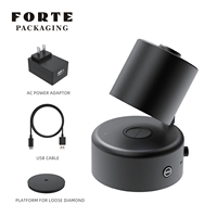 FORTE PACKAGING Outil de visualisation de la brillance des diamants de pierres précieuses de bijoux à batterie interne en aluminium pour une observation optimale
