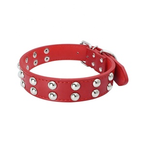 Collar para Perro de Doble Fila con Hebilla de Tubo de Hierro y Tachuelas de Hongo de Aleación de Zinc, Material PU, Venta Caliente 2025 - Product Image 3