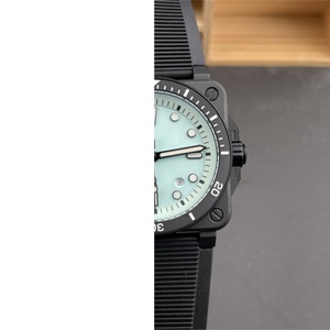 Reloj de Buceo Cuadrado Negro con Esfera Azul Claro, Reloj Automático para Hombre Resistente al Agua 100M con Correa de Goma - Product Image 2