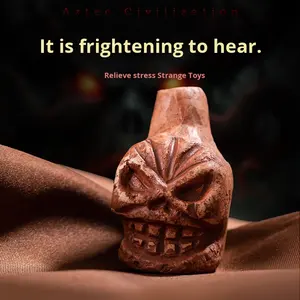 Mini Monster Sound Ocarina Entretenimiento deportivo popular Aztec Death Whistle Prank Stress-Relief Screaming Ghost - Product Image 2