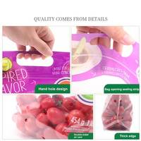 Op maat bedrukte plastic fruitzakken met ritssluiting, op maat bedrukte ziplock zakken, plastic fruitverpakkingszakken met ritssluiting