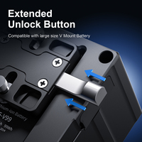 Selens SEO8-40 Mini V-Mount Plate Quick Release Pocket V-Lock Camera Cage Plate avec 1/4 "-20 trous filetés pour film vidéo