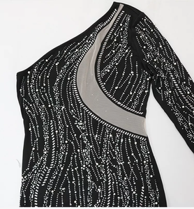 ชุดเดรสประดับเพชรคริสตัลสำหรับผู้หญิง,ชุดเดรสราตรีสั้นประดับพลอยเทียมสุดหรูสำหรับสุภาพสตรีงานพรอม - Product Image 3