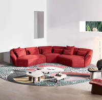 Sofá de Estilo Italiano Minimalista y Moderno para Sala de Estar o Villa, con Forma Irregular, Sofá para Recepción/Área de Descanso