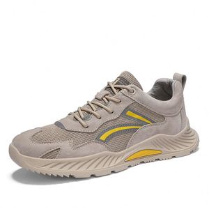 Men's New Spring Sneakers Mesh Breathable Lightweight Lace-up Running Shoes Soft-soled Casual Shoes - Product Image 1