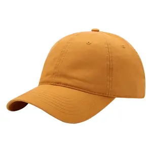 Casquettes de haute qualité Chapeau en coton 6 panneaux Casquettes de baseball avec logo personnalisé Chapeau de papa brodé