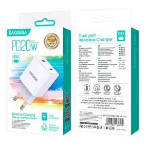 Kakusiga เครื่องชาร์จเร็วแบบสองพอร์ต, มาใหม่ชาร์จแบบเร็วพอร์ตเดียว20W ชาร์จเร็ว PWM ในตัวชิปจัดการพลังงาน