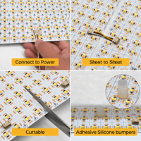 Feuille lumineuse LED flexible bicolore CCT 2700+6500K réglable, SMD2835, feuille de rétroéclairage LED flexible double blanc