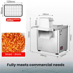 Commercial 150kg/h Vegetable <b>Cutter</b> <b>Machine</b> 6mm 8mm Vegetable Dicer for Restaurant VK-GP870 Vegetable <b>Cutter</b> <b>Machine</b> - Product Image 1