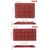 4/6/12/18 Moule à chocolat en silicone pour beignets Accessoires de cuisine Bagel Outil de cuisson pour la mousse Moule à gâteau Sifflet Moule à bonbons