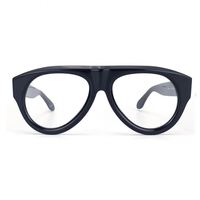 Kacamata Model 24016 aviasi asetat bingkai optik antik asetat bingkai logo kustom kacamata stok tersedia kacamata Retro ukuran besar