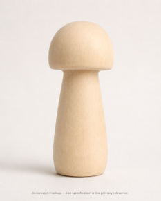 Miniature de champignon féerique vertical en bois, fabriquée à la main, spécification F-FAS - Product Image 3