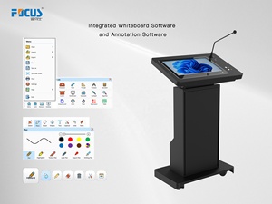 <span class=keywords><strong>Atril</strong></span> de podio digital para auditorio con pantalla de Escritura compatible capacitiva electromagnética de 21,5 pulgadas y altavoz para conferencias - Product Image 2
