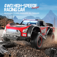 Coche Teledirigido Todoterreno 4x4 sin Escobillas 1/16 RTR con Luz LED, Alcance de 100m y Velocidad de 50km/h