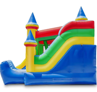 Château gonflable commercial d'extérieur en gros avec double toboggan en bâche PVC pour événements et entreprises