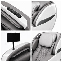 Fauteuil de massage corporel complet, massage par pression d'air, commande vocale, rouleau pour les jambes, télécommande tactile, ions négatifs