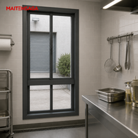 Fenêtre coulissante en aluminium avec panneaux inférieurs fixes en verre clair, fenêtres coulissantes de cuisine pour appartement, maison, hôtel