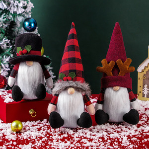 2025 New Gnome Plush Elf Rudolph Plaid Hat Forest Old Man Doll Christmas Ornament Decoration Supplies - Product Image 3