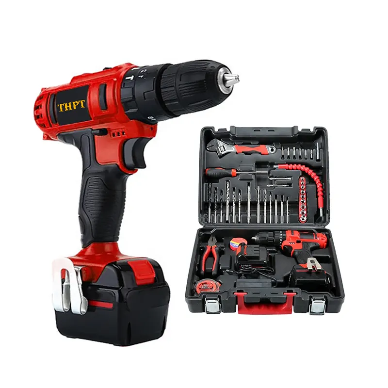 THPT 12V 16.8V 10mm Self Locking Chuck Rechargeable Electric Multi-function Hammer Drill Electric Cordless Impact Drill