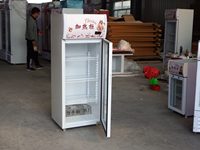 Équipement de cuisine commerciale, réfrigérateur vitrine à deux portes pour la restauration