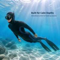 Combinaison intégrale en néoprène 3 mm super extensible noire pour la plongée en apnée, la plongée libre et la natation