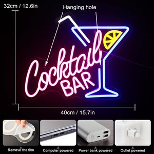 <strong>Cocktails</strong> Bar <strong>Neon</strong> Signs, Led <strong>Neon</strong> Bar <strong>Sign</strong> <strong>Cocktail</strong> <strong>Neon</strong> Light <strong>Sign</strong> for Wall - Product Image 3