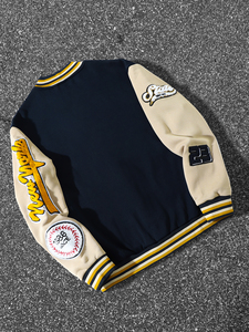 Factory Wholesale Street Hip Hop Style <strong>Baseball</strong> <strong>Jackets</strong> <strong>for</strong> <strong>Men</strong> Women Custom Embroidered 100% Polyester Sweatshirts ODM Supply - Product Image 2