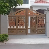 Porte coulissante extérieure moderne en alliage d'aluminium thermolaqué pour usage résidentiel et design de villa
